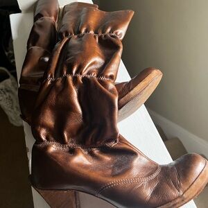 Brown Leather Women's Boots